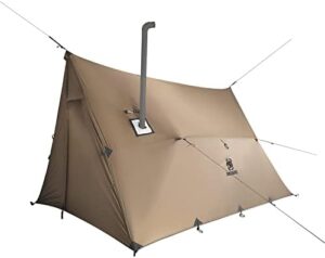 Experience the ultimate camping adventure with OneTigris ROCDOMUS Hot Tent featuring a waterproof design and stove jack for cozy warmth. Perfect for hiking, backpacking, or car trips!