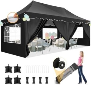 Here is the output:

"Transform any event into a memorable experience with the HOTEEL 10x20 Pop up Canopy Tent, featuring 6 removable sidewalls and waterproof design. Perfect for weddings, parties, or commercial use - get yours today!"