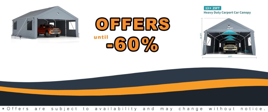 13x25FT Heavy Duty Carport Canopy Extra Large Portable Garage Shelter