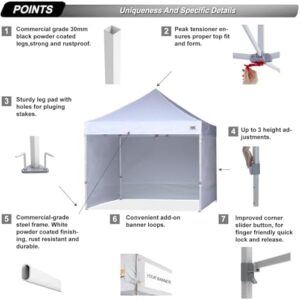 "Transform outdoor events with the ABCCANOPY Easy Pop Up Canopy Tent with Sidewalls, a spacious 10x10 ft solution for commercial use. Ideal for parties, festivals and more."