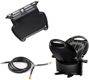 Upgrade your outdoor cooking experience with the nomadiQ Portable Gas Grill + Griddle + RV Hose, perfect for camping trips and RV adventures. Enjoy a compact grill and griddle combo with adjustable heat control, ideal for small spaces and easy cleanup. Get ready to cook up a storm! (146 characters)