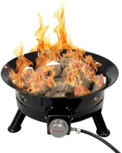 Discover the Flame King Smokeless Propane Fire Pit, a portable 24-inch firebowl with self igniter, cover and carry straps for RV, camping and outdoor living. Enjoy cozy nights with friends and family while minimizing smoke.
