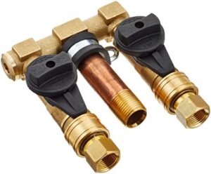 Upgrade your workshop with the DOUBLE GAS PLUG™ featuring stainless steel enclosure, 2x 3/8" quick disconnect outlets and male plugs included. Perfect for heavy-duty applications.