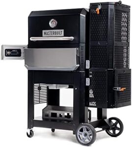 Unlock the ultimate grilling experience with Masterbuilt's Gravity Series 800 Digital Charcoal Griddle Grill Combo, featuring advanced temperature control and a rotisserie kit for perfect results. Plus, enjoy a cover to keep it clean!