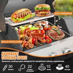 Here is the optimized SEO meta description:

"Compact outdoor cooking with 3-Burner Propane Gas BBQ Grill featuring a side burner, rain cover design and stainless steel construction. Perfect for camping, backyard grilling or outdoor entertaining."