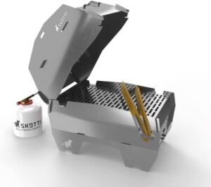 Master the great outdoors with Skotti Cap, a versatile camping grill lid for SKOTTI Grill, Outdoor Stove, and Camping Stove. Enjoy portable gas cooking and multifunctional accessories for your next adventure.