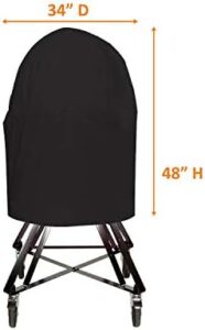 Here is the optimized meta description:

Protect your outdoor Kamado grill with this waterproof cover featuring a snug drawstring fit and weather-resistant design. Ideal for patio furniture, dimensions 34" x 48".