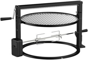 Experience backyard grilling like a pro with the Skyflame Charkettle BBQ Grill Rotisserie System Kit, adjustable grate for precise cooking, compatible with Weber 22-inch Kettle Grills.