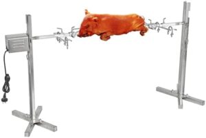 Here is the generated SEO meta description:

"Delight in outdoor cooking with iMeshbean's Stainless Steel Barbecue Grill, featuring a large grill surface and rotisserie spit roaster rod for effortless meals. Perfect for BBQ enthusiasts, with a load capacity of up to 78 lbs."