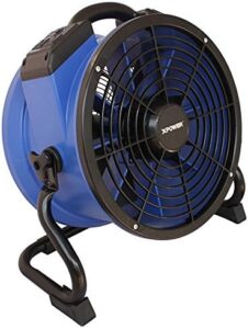 Boost your workspace's airflow with the XPOWER X-35AR fan, designed for heated environments. Professional-grade and heat-resistant, this blue fan ensures reliable performance in demanding settings.