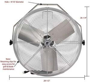 Boost productivity with the TPI Corporation U24-TE industrial workstation fan, featuring a 24" diameter and single phase design for reliable airflow.