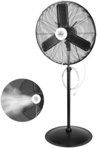 Boost outdoor living with iLiving's oscillating fan and misting kit, perfect for patios, greenhouses, or shops. Quiet operation and 8400 CFM airflow.