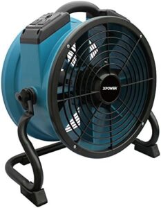 Here is the optimized SEO meta description:

"Powerful industrial air mover with variable speed and built-in power outlets. Perfect for drying surfaces or moving air in tight spaces, measures 14".
