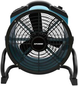 Here is the optimized SEO meta description:

"Powerful industrial air mover with variable speed and built-in power outlets. Perfect for drying surfaces or moving air in tight spaces, measures 14".