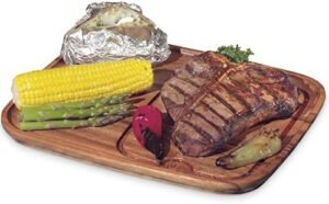 Elevate your backyard gatherings with this Set of 4 Engraved Wood Steak Plates, perfect for BBQ enthusiasts. Durable wood construction and unique designs make them a great gift or personal use.