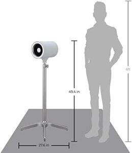 Boost indoor and outdoor cooling with the Everdure 49.4" pedestal fan, featuring 6 speed settings, targeted airflow control, and oscillation for efficient room circulation, perfect for bedroom, living room, or home office, white.