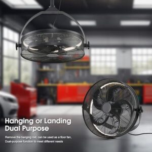 Elevate your outdoor space with this hanging ceiling fan featuring hook remote and APP control, dimmable light, and plug-in cord perfect for pergolas, patios, and gazebos, in sleek BLACK design.