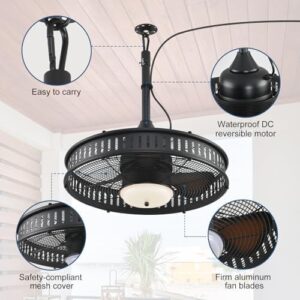 Here is the optimized SEO meta description:

"Upgrade your outdoor space with this 20' gazebo fan featuring IP55 waterproof design, 3CCT lights, and 6 speeds. Perfect for gazebos, porches, pergolas, or canopies."