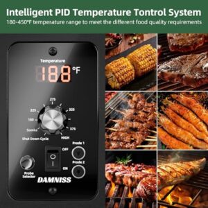 Here is the generated SEO meta description:

"Transform backyard cooking with this portable pellet smoker grill combo, featuring PID temperature control and 456 SQ.IN cooking area. Perfect for camping, BBQ, or roast meat lovers."