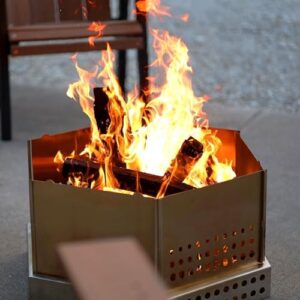 Here is the generated SEO meta description:

"Upgrade outdoor gatherings with this 24” smokeless portable fire pit, USA made from premium stainless steel. Collapsible design and included fire starter make it perfect for camping trips or backyard BBQs."