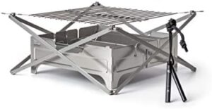 Here is the generated SEO meta description:

"Light up your outdoor adventures with this Wolf and Grizzly Campfire Trio, featuring a portable fire pit, folding grill, and ferro rod combo. Perfect for camping trips and backyard gatherings."