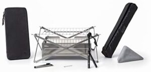 Here is the generated SEO meta description:

"Light up your outdoor adventures with this Wolf and Grizzly Campfire Trio, featuring a portable fire pit, folding grill, and ferro rod combo. Perfect for camping trips and backyard gatherings."
