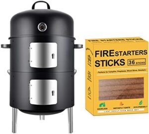 Discover slow-cooked flavors with Realcook's 17" charcoal smoker, featuring natural fire starters for effortless grilling. Perfect for BBQ enthusiasts!