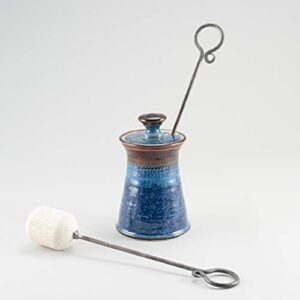 Here is the optimized meta description:

"Elevate your indoor fireside experience with this Handmade Cape Cod Firelighter Firepot and Iron/Soapstone Fire Starter Wand, ideal for fireplaces, woodstoves, or firepits."