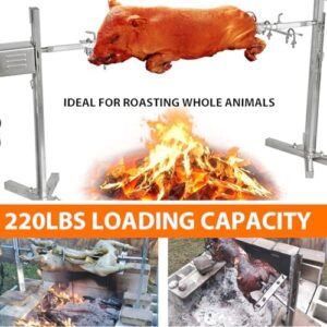 Here is the generated SEO meta description:

"Upgrade your outdoor cooking experience with this iMeshbean Electric BBQ Rotisserie Grill Kit featuring a powerful 45W motor and adjustable height, perfect for grilling up to 220LB of delicious meat."
