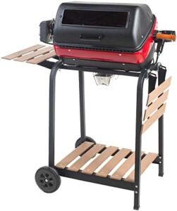 Savor outdoor cooking with Americana's Rotisserie Electric Grill, featuring a spacious shelf for extra storage. Enjoy slow-cooked meals and effortless grilling, perfect for family gatherings and BBQs.