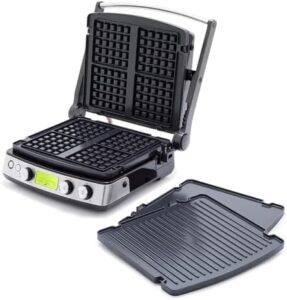Here is the generated SEO meta description:

"Experience versatile cooking with GreenPan Elite's 7-in-1 grill & griddle. Healthy ceramic nonstick surface, adjustable shade, and PFAS-free design make it perfect for waffles, grilled meats, and more."