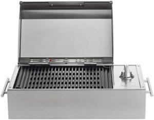 Experience outdoor grilling anywhere with the Kenyon B70200 City Grill, featuring stainless steel construction, single burner, and knob control. Perfect for indoor or outdoor use.