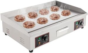 Here is the meta description:

"Effortlessly cook large quantities with this 30' commercial electric griddle featuring 110V 3000W power, adjustable thermostatic control and stainless steel construction. Perfect for restaurants or kitchen use."