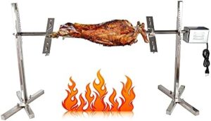 Here is the generated SEO meta description:

"Cook with ease and precision using this DNYSYSJ electric BBQ rotisserie grill kit, featuring a 15W motor and stainless steel construction. Perfect for roasting pigs, turkeys, and more, with space for up to 30KG/66LB. Get cooking and enjoy great savings!"
