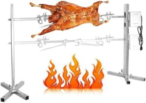 Discover the ultimate BBQ experience with this heavy-duty rotisserie kit, perfect for up to 220lb pigs and other meats. Ideal for outdoor parties and camping trips.