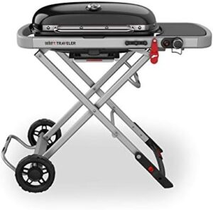 Here is a meta description optimized for WordPress Yoast SEO:

"Perfect for camping trips or backyard gatherings, the Weber Traveler Portable Gas Grill offers 189 sq in cooking space and a compact design. Enjoy outdoor grilling with friends and family, no matter where you are."