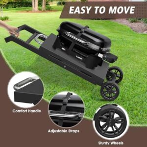 Discover the perfect companion for your Weber Lumin compact outdoor electric barbecue. This portable grill cart features a folding design, side table, and ample storage space for easy outdoor cooking experiences.