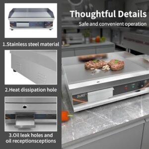 Here is the optimized meta description:

"Elevate your culinary experience with this 22" commercial electric griddle featuring 1500W power, thermostatic control and heavy-duty stainless steel construction perfect for restaurants and BBQ enthusiasts."