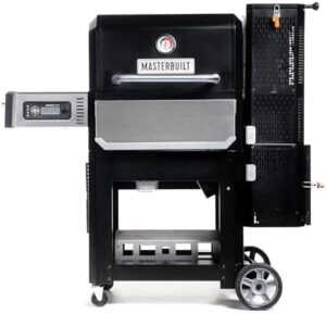 Here is the meta description:

"Masterbuilt's Gravity Series 800 grill offers digital control, app connectivity and 800 square inches of cooking space. Perfect for backyard cooks, this charcoal smoker in black features a griddle and smoker capabilities."