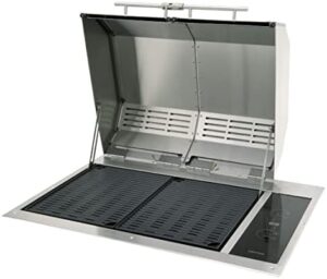 Here is the optimized SEO meta description:

"UL-approved indoor/outdoor grill with stainless steel body and rust-proof design. Quick heat up for perfect grilling, dishwasher safe grates, alternative to gas/charcoal. Perfect for outdoor enthusiasts!"