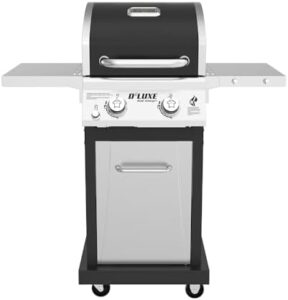"Savor the flavor with the Nexgrill Deluxe 2-Burner Gas Grill's 28000 BTUs, stainless steel control panel and foldable side table. Perfect for outdoor cooking on patios, backyards and more - enjoy savings with this affordable propane BBQ grill"