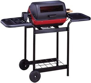 Discover the Americana Electric Rotisserie Cart Grill, a versatile cooking solution with 360° rotation, adjustable heat control, and spacious grill surface. Perfect for BBQ enthusiasts and indoor/outdoor use.