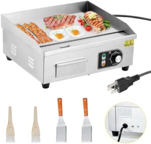 Here is the optimized meta description:

"Elevate your culinary game with this 14" commercial electric griddle, featuring a non-stick surface and adjustable temperature control up to 572°F. Perfect for restaurants and homes alike."