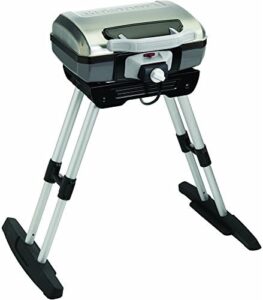 Here is the optimized meta description:

"Get ready for outdoor cooking adventures with Cuisinart's CEG-980 Electric Grill, featuring VersaStand technology and a compact 22x11.8x17.6-inch design for easy portability."