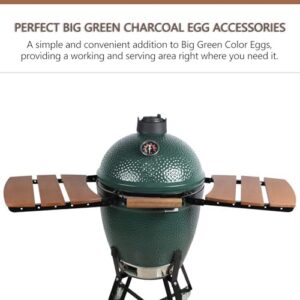 Upgrade your grilling experience with KAMaster Side Shelves, perfect for Large Big Green Egg owners. 3 slat design and durable HDPE construction ensure a stable cooking surface. Get the most out of your grill!