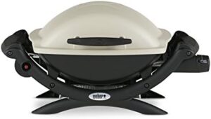 Here is the optimized SEO meta description:

"Portable Weber Q1000 Liquid Propane Grill with chrome styling, perfect for camping or backyard cookouts. Enjoy delicious meals on-the-go! Discounts available."