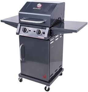 Enhance your outdoor cooking experience with Char-Broil's Performance Series Convective 2-Burner Cabinet Propane Gas Stainless Steel Grill, featuring a compact design and stainless steel construction for durability.