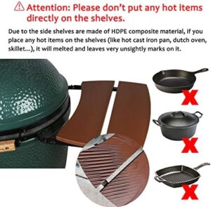Upgrade your grilling experience with Dracarys HDPE shelves, a set of 2 folding side shelves designed for large Big Green Eggs. Perfect for extra storage and prep space. Limited-time offer: save on this best-selling accessory! (146)