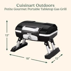 "Upgrade your outdoor cooking with the Cuisinart CGG-180TB portable propane grill. Perfect for camping or backyard gatherings, this compact gas grill offers 2 burners and a rust-resistant design."