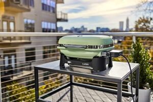 Discover the Weber Lumin Compact Outdoor Electric Barbecue Grill in Light Green, perfect for small spaces like patios, balconies, and decks. Enjoy portable and convenient grilling, great for outdoor entertaining!